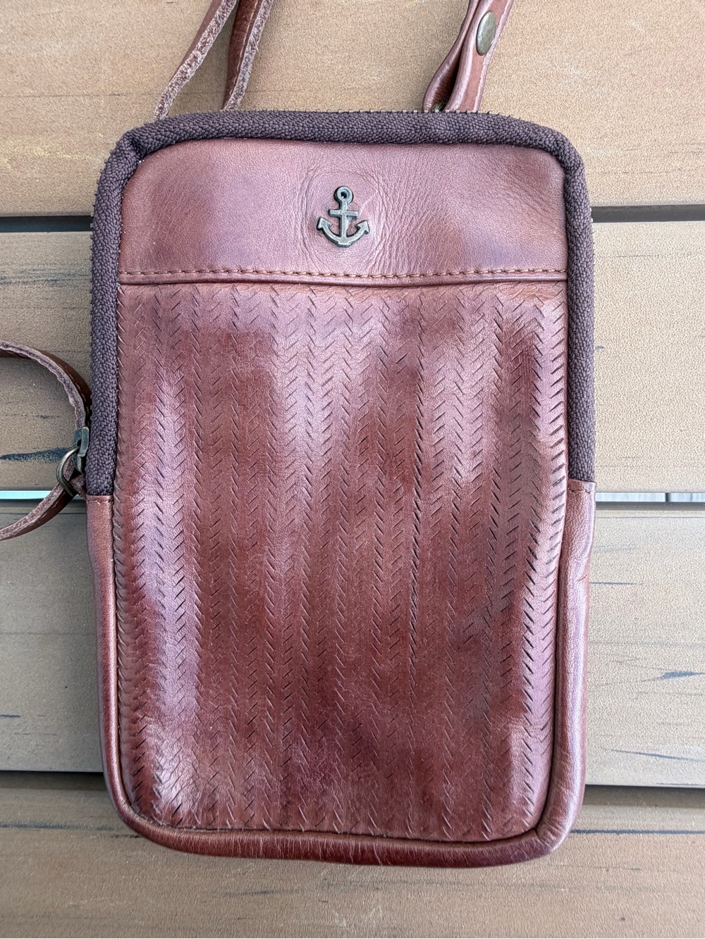 Women's Brown Genuine Leather Crossbody Bag by Harbour 2nd